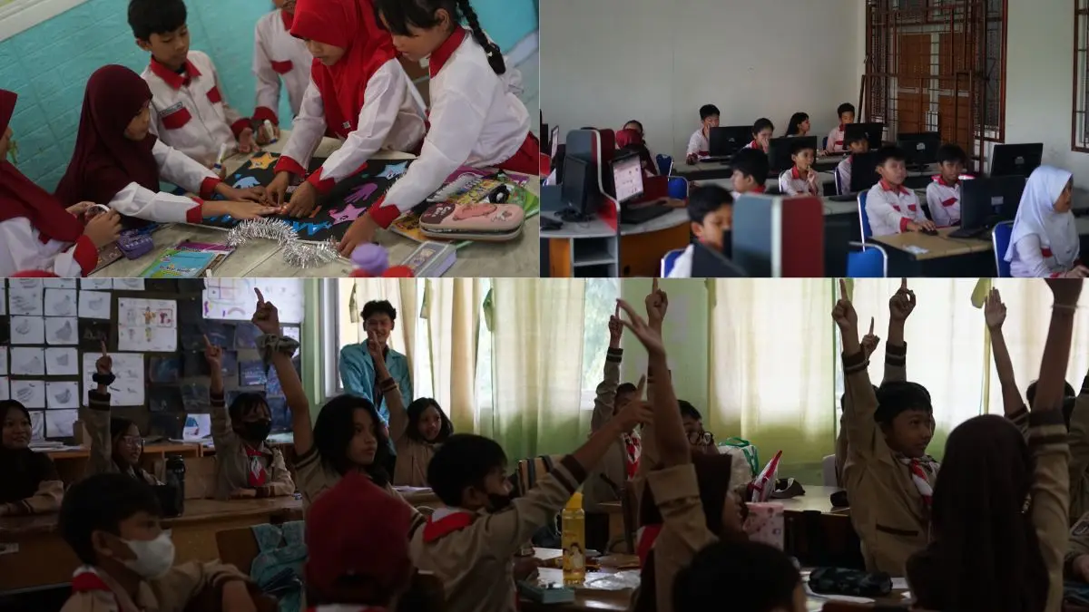 Mahasiswa Program Studi Sains Data Fakultas Teknologi Informasi dan Sains Data (FATISDA) Universitas Sebelas Maret (UNS) melaksanakan kegiatan mengajar di SD Model Sleman