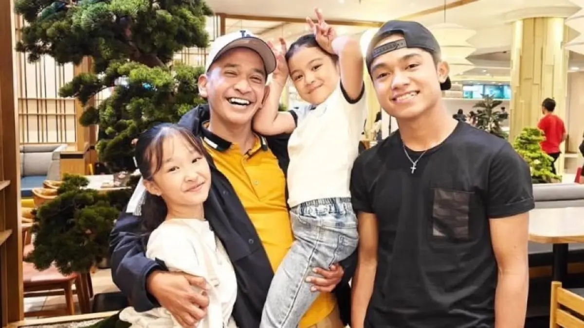 Ruben Onsu dan anak-anaknya. (ISTIMEWA)