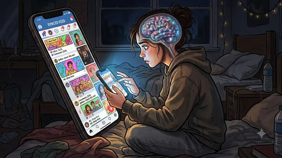 Ilustrasi seseorang yang terkena brain rot