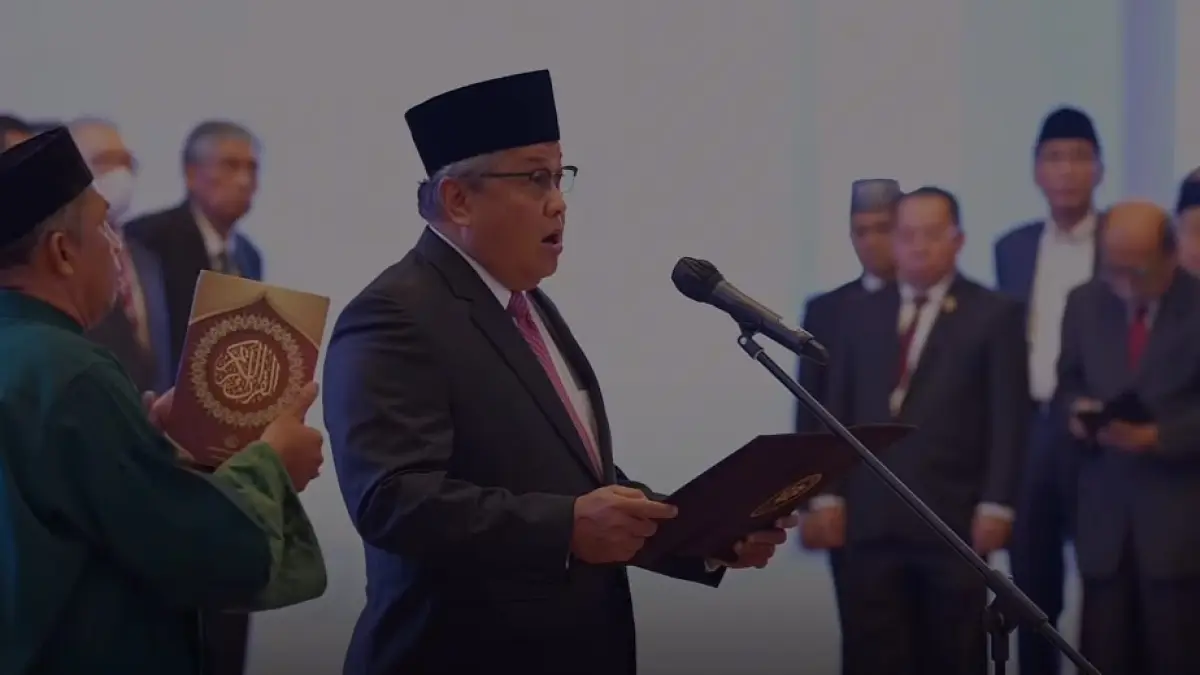 Ex Gubernur BI, Perry Warjiyo, saat dilantik menjadi Gubernur BI (Instagram/@bank_indonesia)