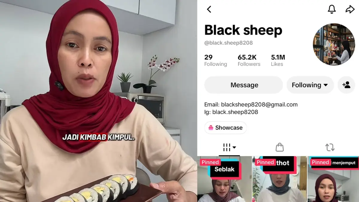 Cuplikan Video & Akun Tiktok @black.sheep8208 (Sumber: Tiktok)