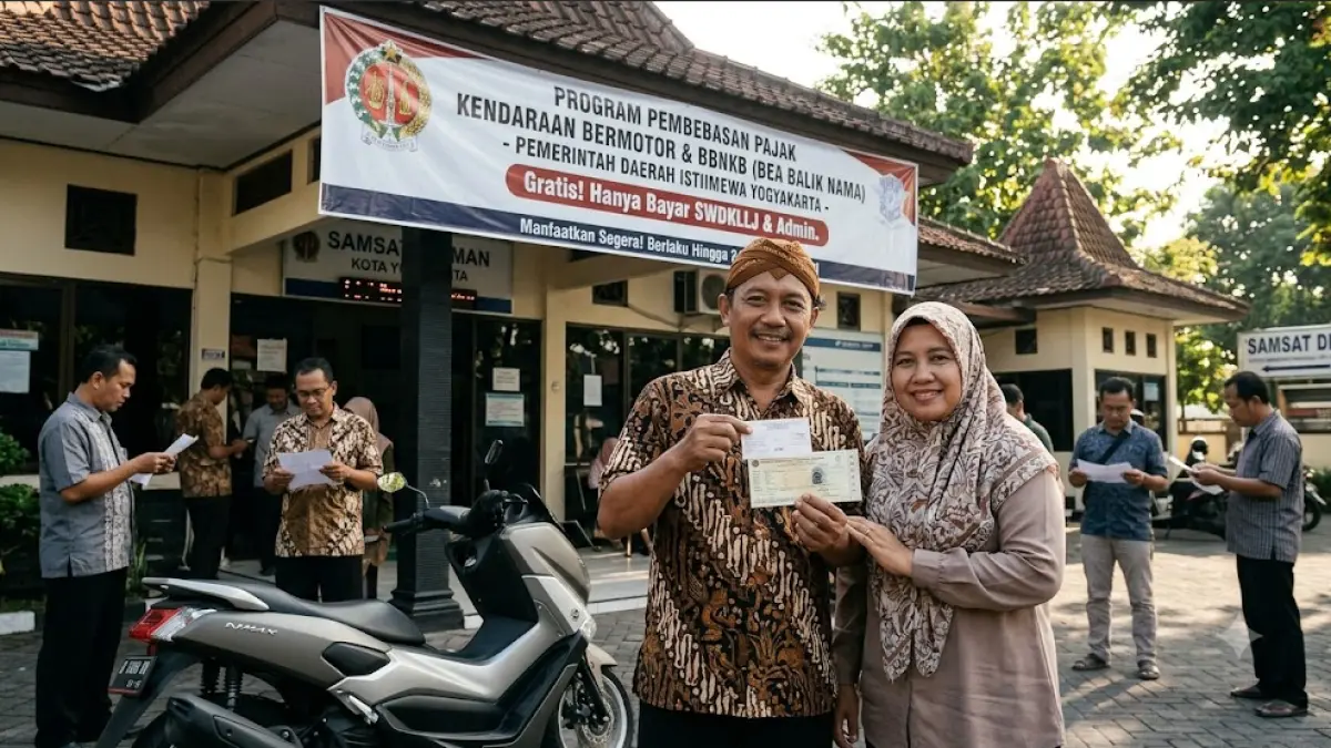 Ilustrasi keringanan pajak kendaraan bermotor. (AI Image Generator)