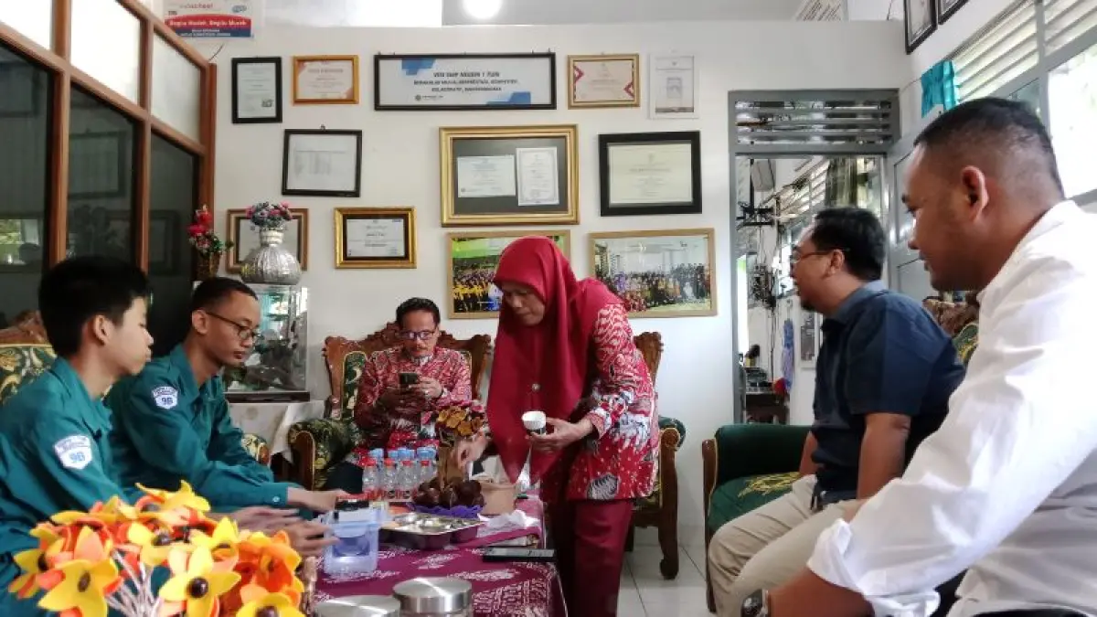 Kunjungan Komisi D DPRD Sleman ke SMPN 1 Turi Sleman. (Delima Purnamasari/Radar Jogja)
