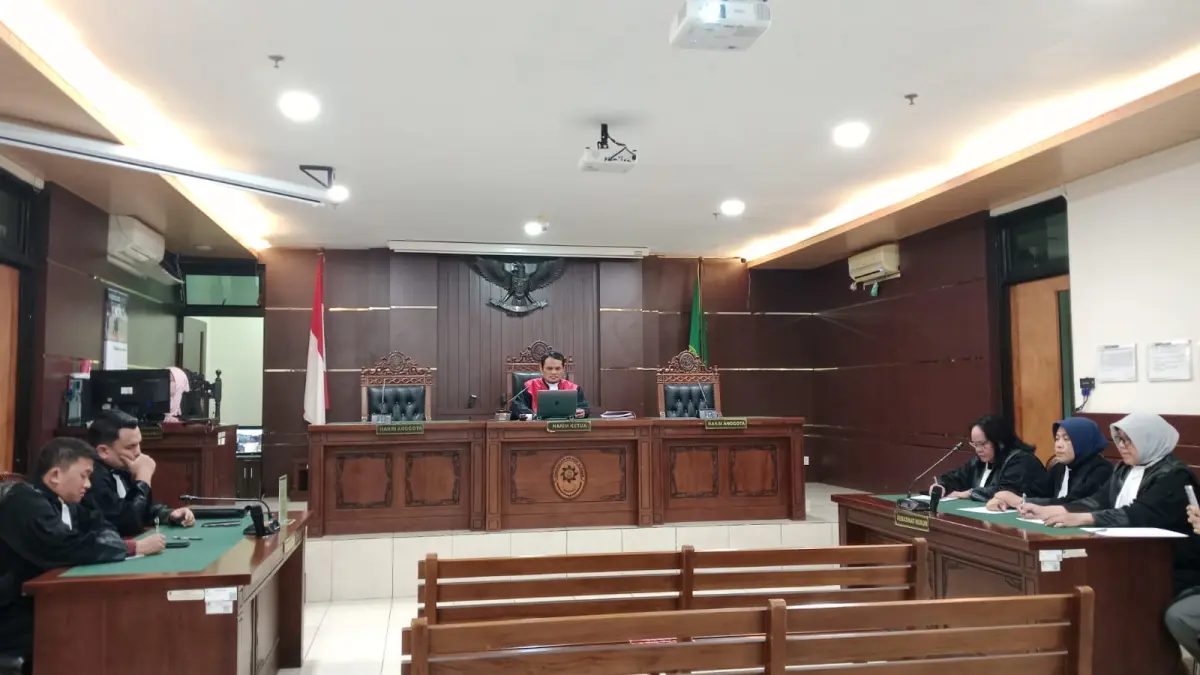Proses persidangan praperadilan dengan pemohon RA. (Delima Purnamasari/Radar Jogja) 