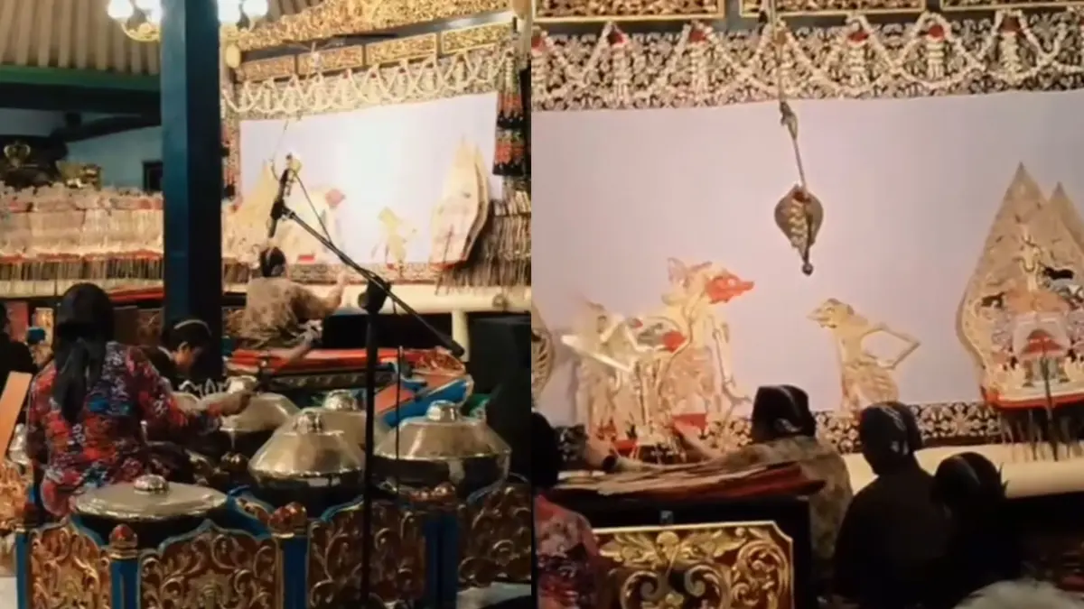 Pertunjukkan wayang. 