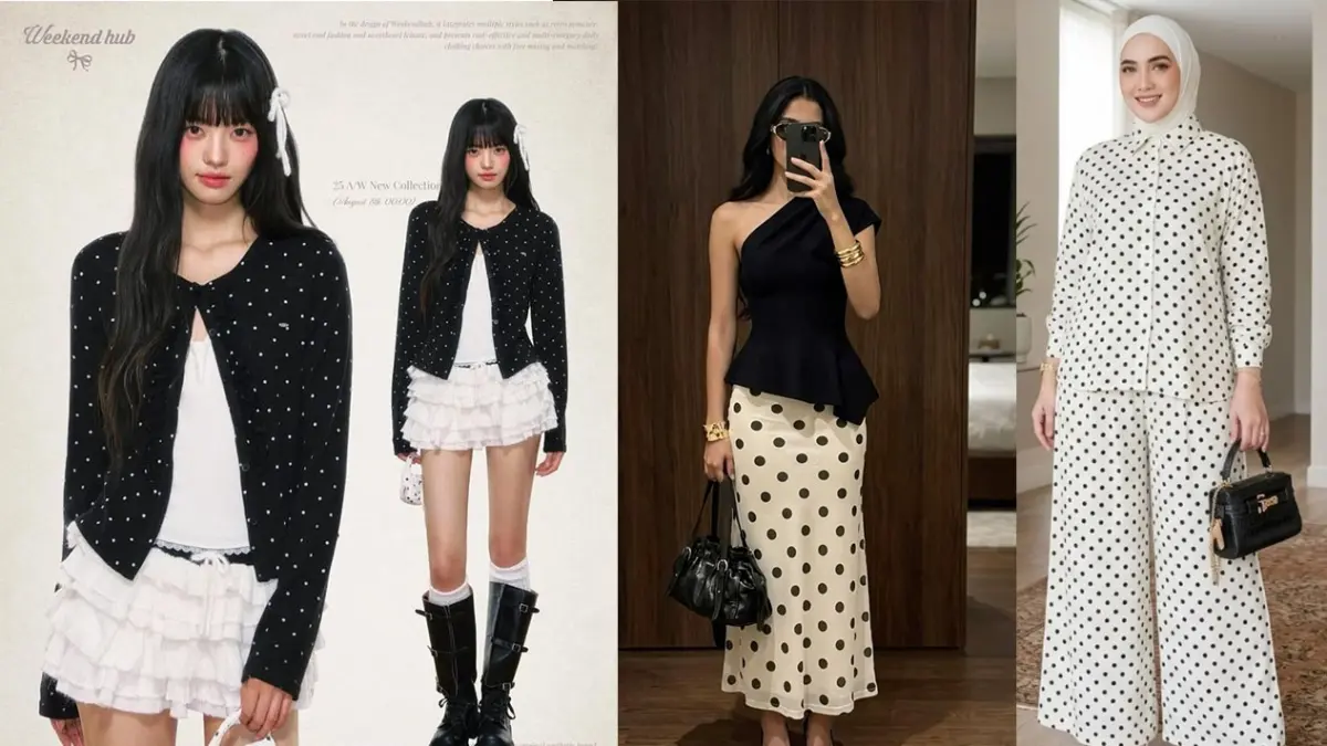 Style fashion motif Polkadot. (Kolase/Pinterest)