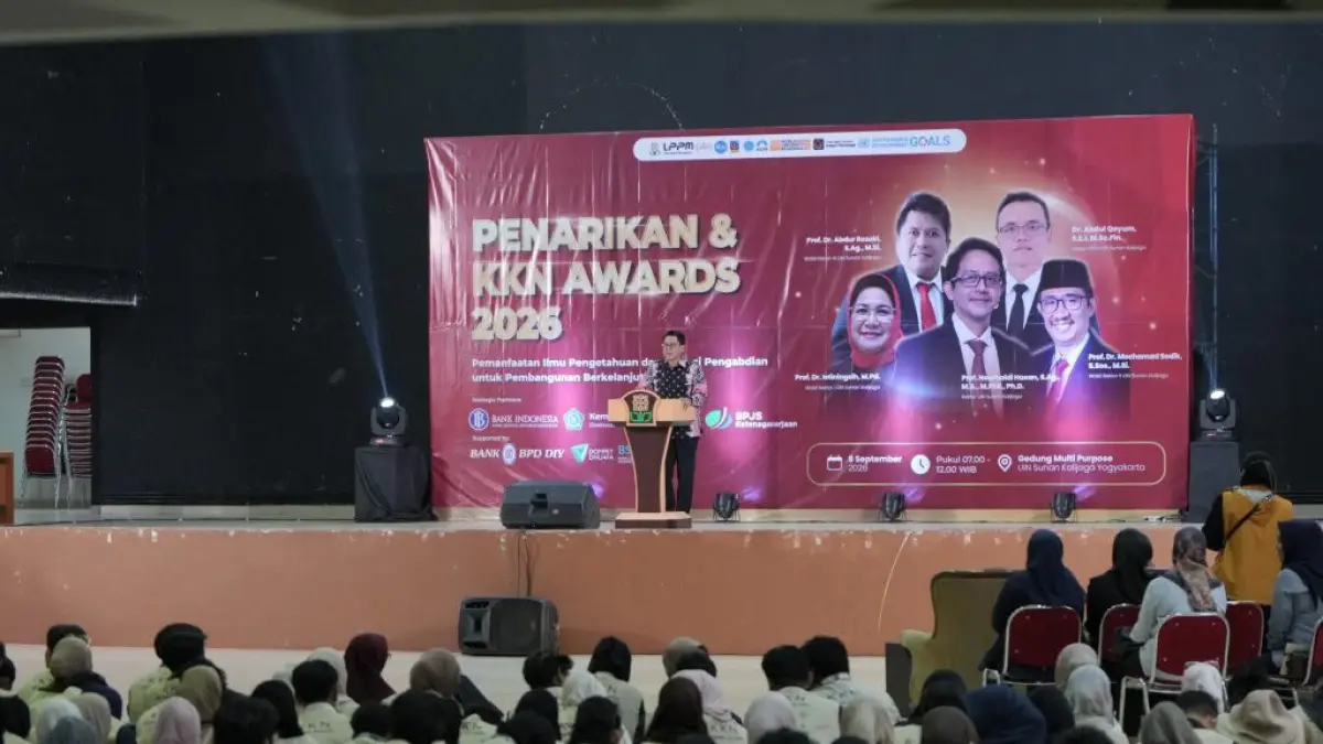 Wakil Bupati Sleman Danang Maharsa pada acara Penarikan & KKN Awards 2026 UIN Sunan Kalijaga (Dok. slemankab)
