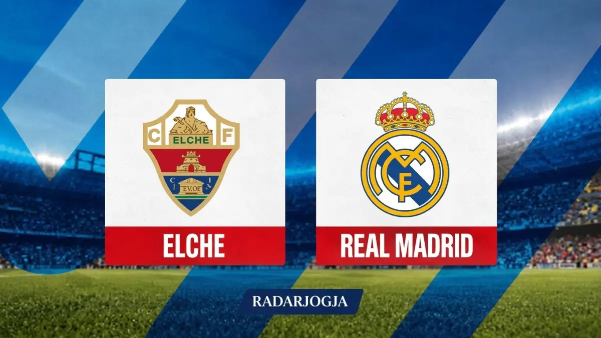 Ilustrasi Elche vs Real Madrid, Liga spanyol (Radarjogja/AI)