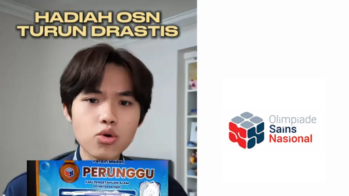 Sandy Kristian peserta COC 1 kritisi anggaran OSN yang kian menurun. (Sumber: Tiktok @sandyk_sk)