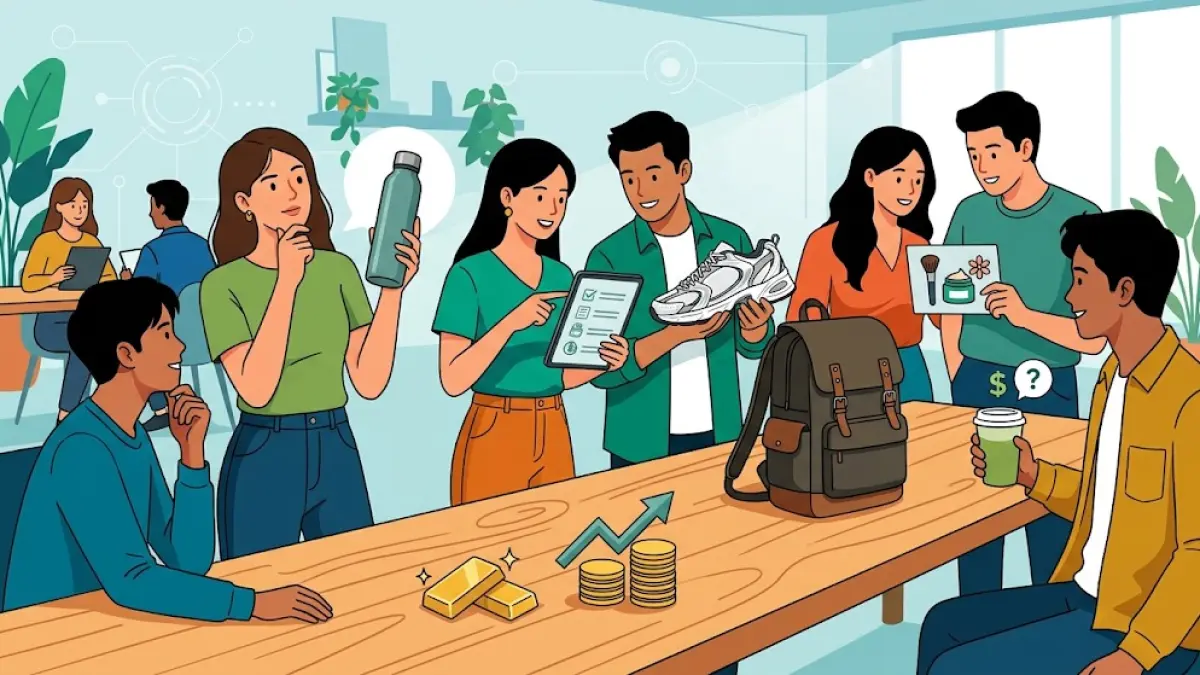 Ilustrasi gaya hidup Gen Z yang bijak. (AI Generated)