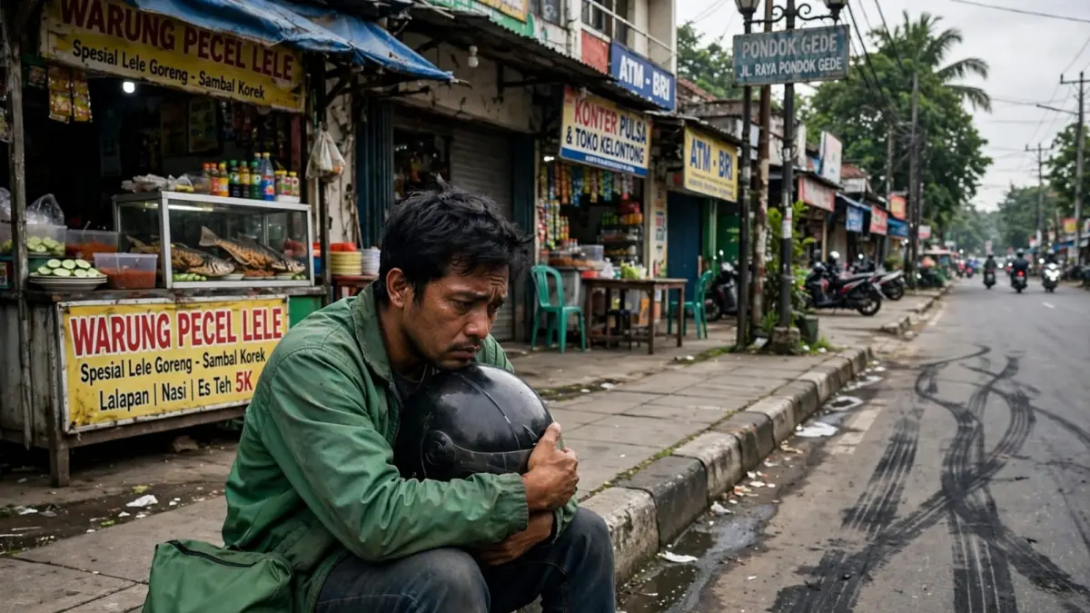 Ilustrasi pengemudi ojek online yang diduga menjadi korban modus hipnotis hingga sepeda motornya raib di kawasan Pondok Gede, Kota Bekasi. Kendaraan tersebut disebut masih dalam masa cicilan.