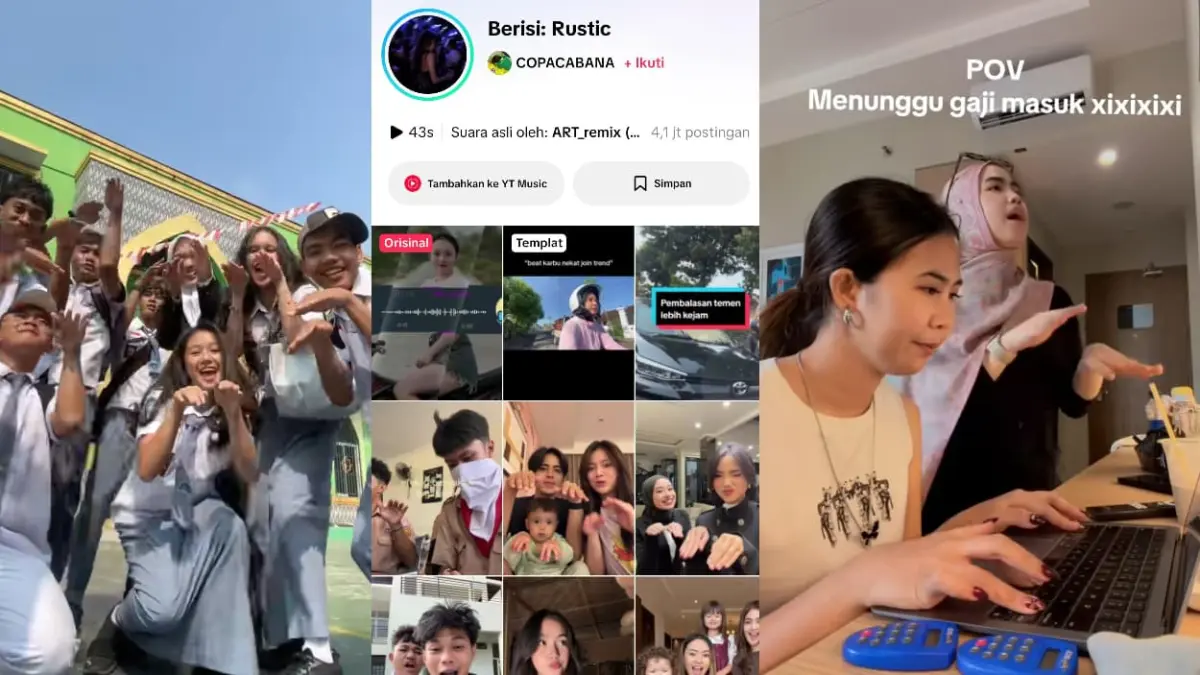 Tren penggunaan sound "Anak Kampung" di platform TikTok. (foto: tangkapan layar TikTok)