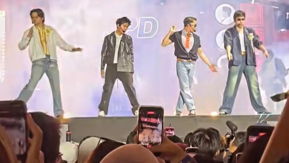 Iqbaal Ramadhan kembali tampil ala boyband bersama NPD di Pestapora 2026, bikin netizen teringat CJR. (Dok. Tangkap Layar/ TikTok @Cikaars)