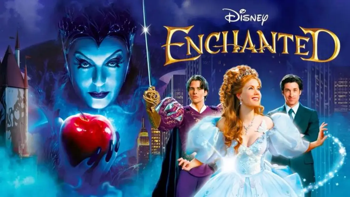 Film Enchanted (2007), hadirkan dua dunia dalam satu film. (Sumber: pinterest)