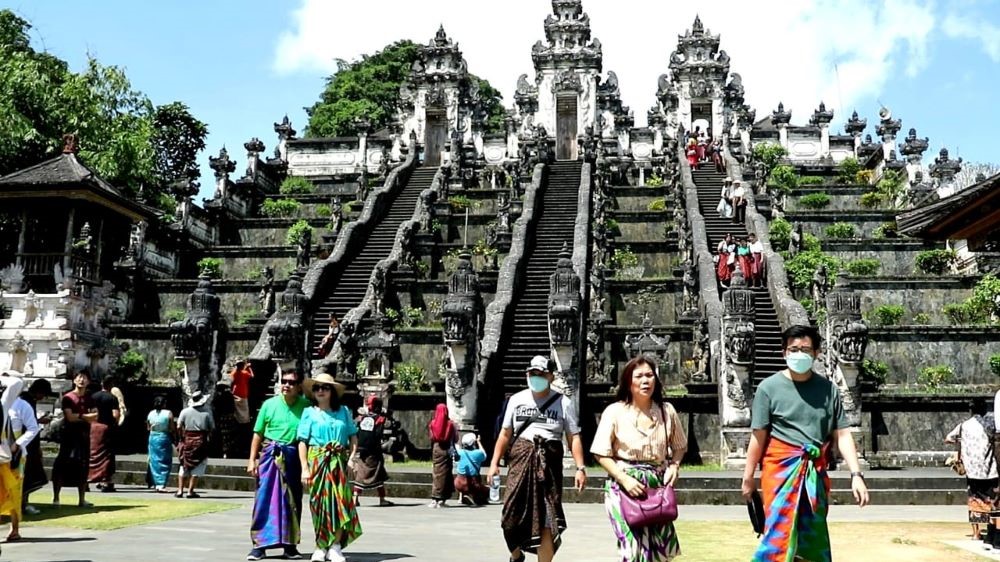 TERFAVORIT: Pura Lempuyang paling banyak dikunjungi wisatawan domestik maupun mancanegara yang berkunjung ke Karangasem.