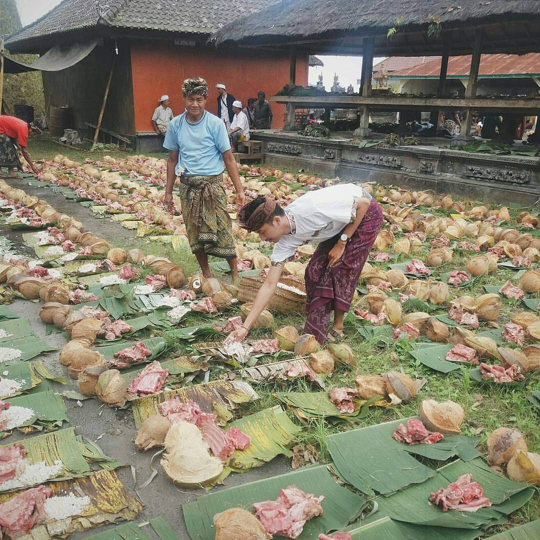 Pembagian kawesan serangkaian tradisi Naur Kelaci di Desa Adat Subaya
