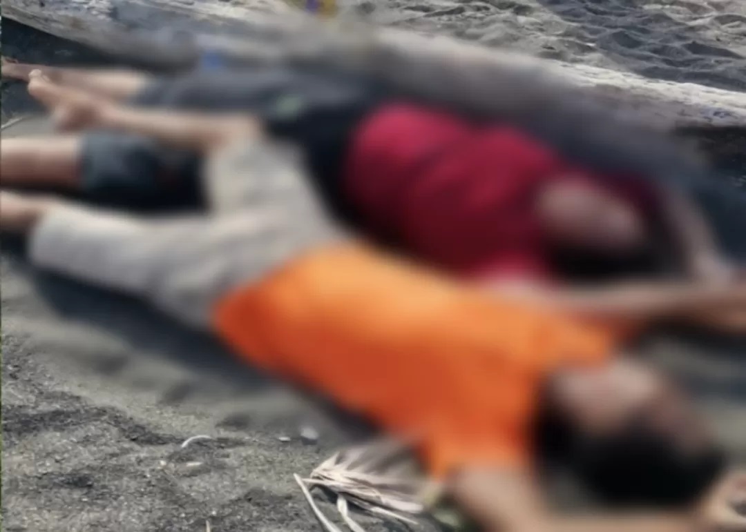 ULAH PATI : Sepasang jasad yang ditemukan di areal Galian C Desa Gunaksa, Kecamatan Dawan, Klungkung, Jumat (12/1). (istimewa)
