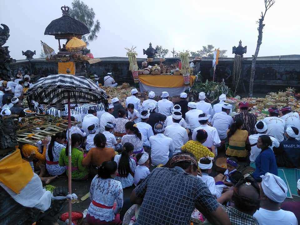 Proses ngusaba Dalem di Desa Adat Bantang, Kecamatan Kintamani, Bangli