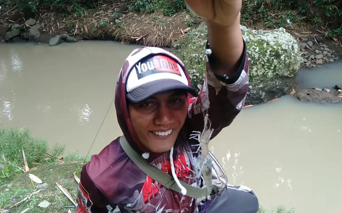 Spot mancing udang galah di Tabanan, Bali.