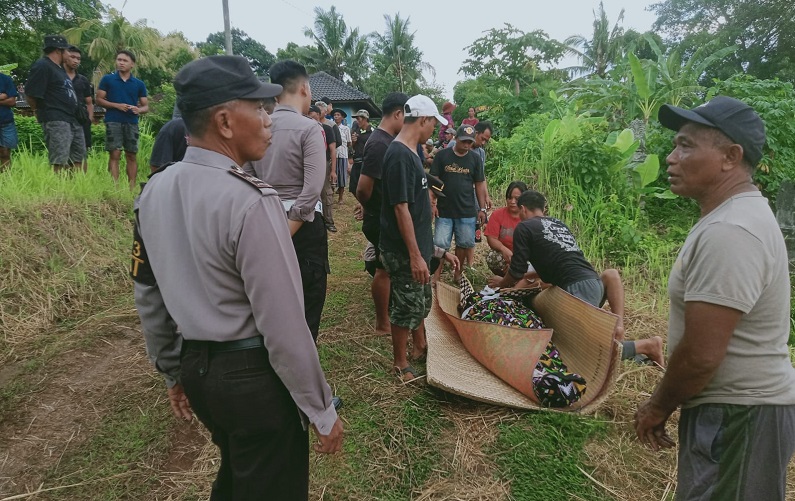 Pemancing I Made Widia di Tabanan tewas di jalan.
