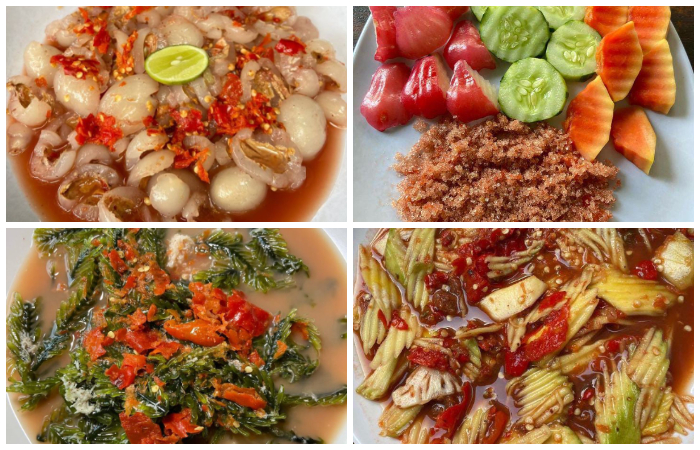 Beragam menu rujak di Warung Rujak Wareg, di dekat Jalan Teuku Umar, Denpasar.