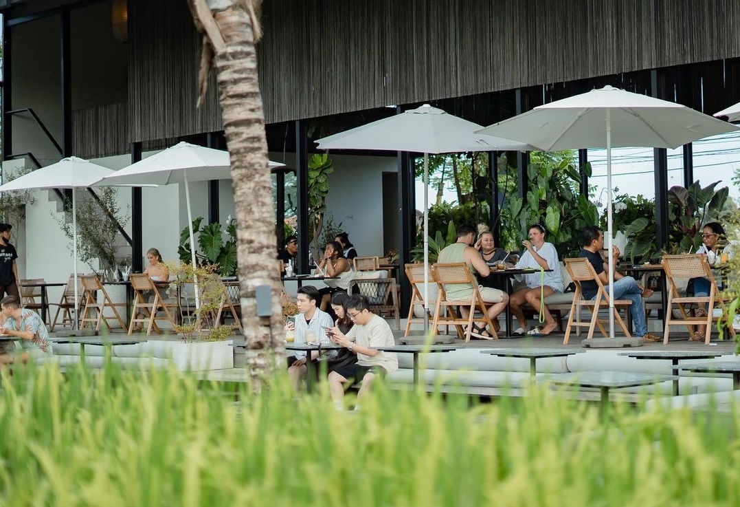 Umane Cafe, sebuah tempat kuliner dengan pemandangan di tengah sawah.