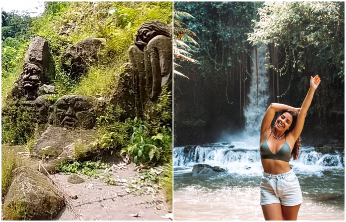 Air Terjun Sumampan atau Sumampan waterfall di Kemenuh, Gianyar, Bali.