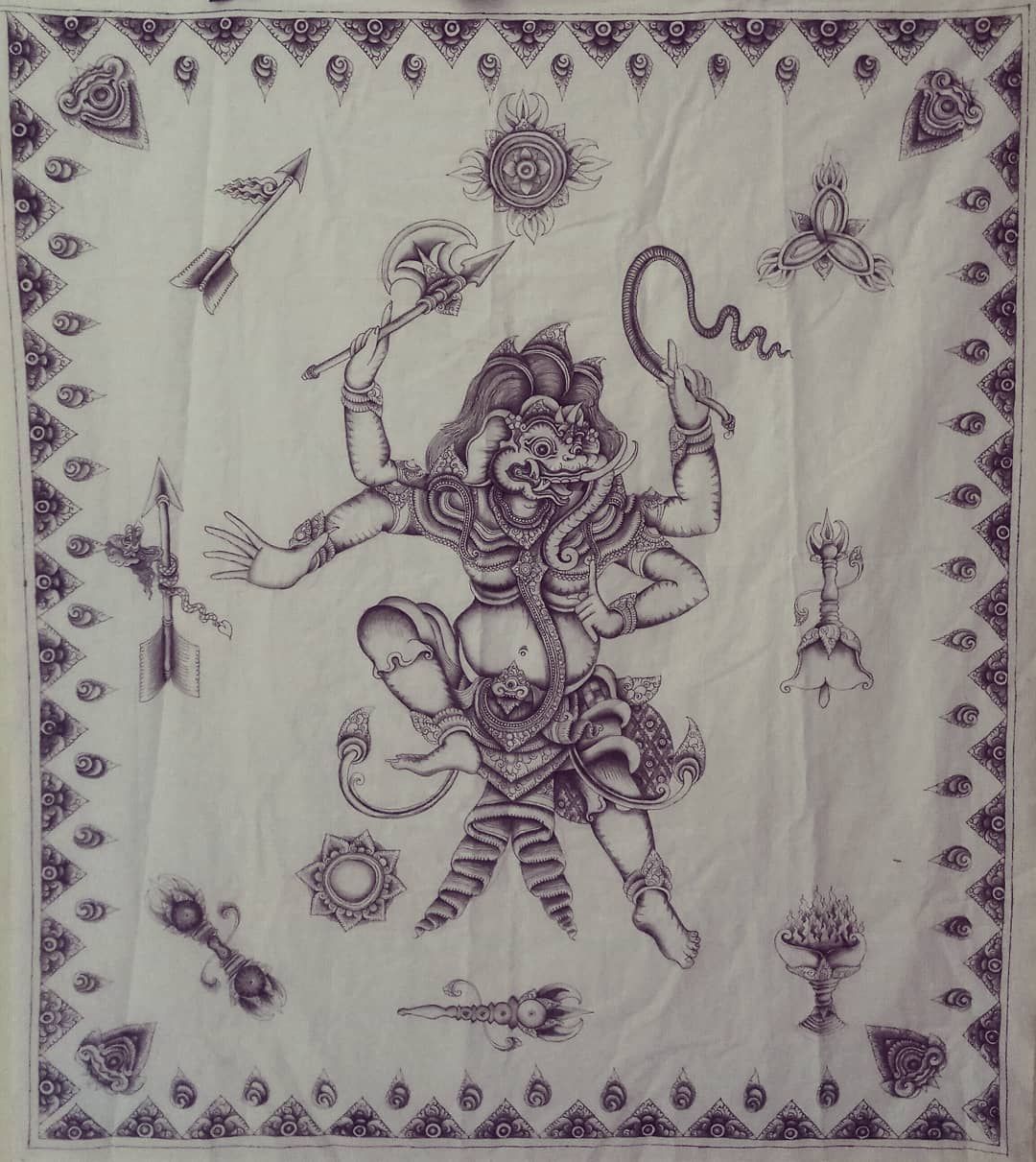 Kober Ganesha saat Upacara Tawur Kesanga jelang Nyepi sebagai sarana menyomia Bhuta Kala