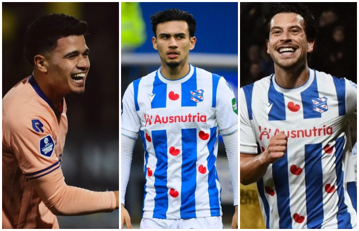 Dari kiri, Ragnar Oratmangoen, Nathan Tjoe A On, dan Thom Haye, pemain keturunan yang akan jadi WNI.