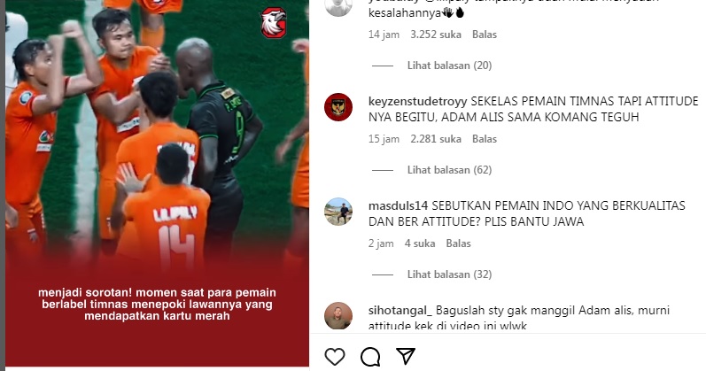 Pemain Borneo FC Adam Alis dan Komang Teguh provokasi penyerang Persebaya Paulo Henrique