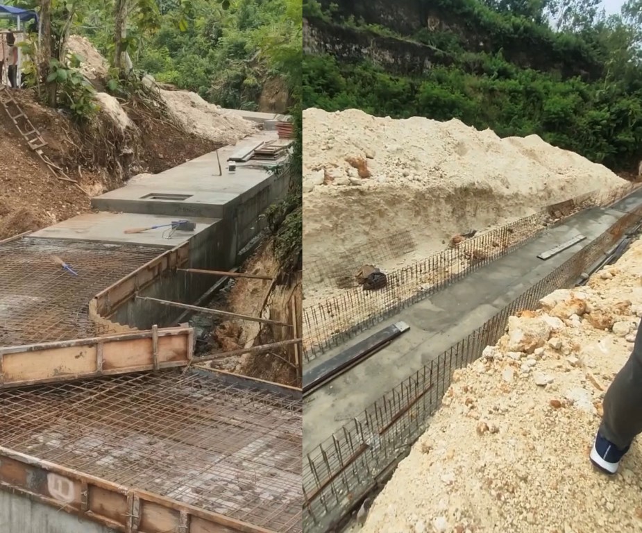Aliran sungai di Banjar Wijaya Kusuma, Desa Ungasan, Kuta Selatan, Badung, BHali dibeton sepanjang 400 meter
