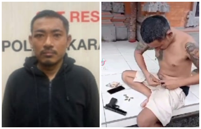 Pria Karangasem, AWTWA yang sok-sokan pamer senpi kini berurusan dengan Polda Bali.