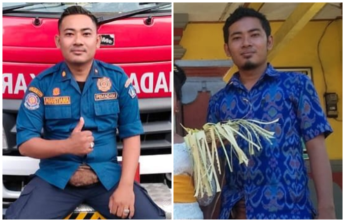 Agustiana Wikrama Tungga Wika Atmaja, petugas Damkar yang terjerat kasus kepemilikan senpi ilegal dan narkoba.