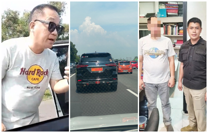 Ngaku adik jenderal, pengemudi Fortuner arogan pakai plat TNI  bodong akhirnya ditangkap