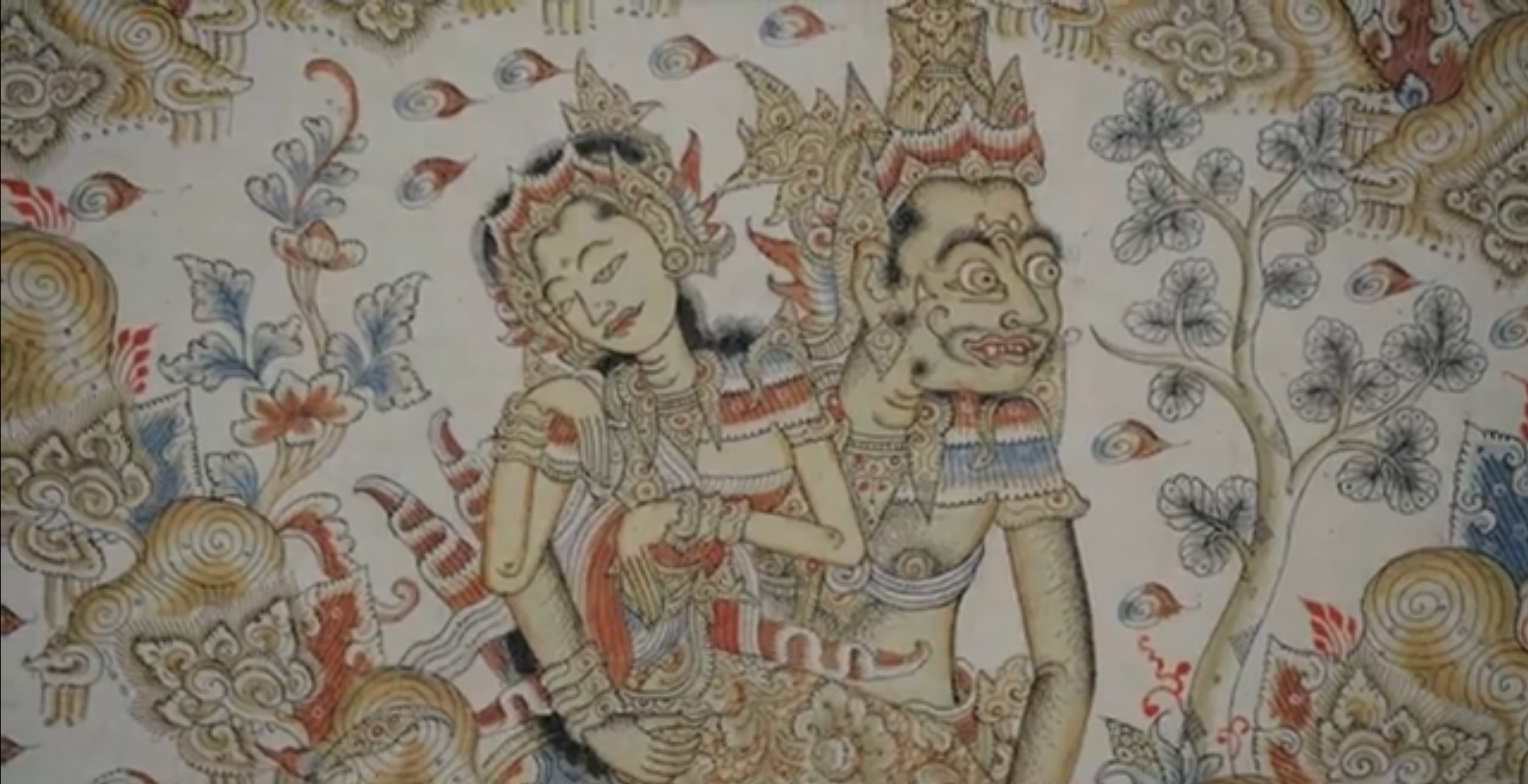 Lukisan Wayang Kamasan yang diproduksi pengrajin
