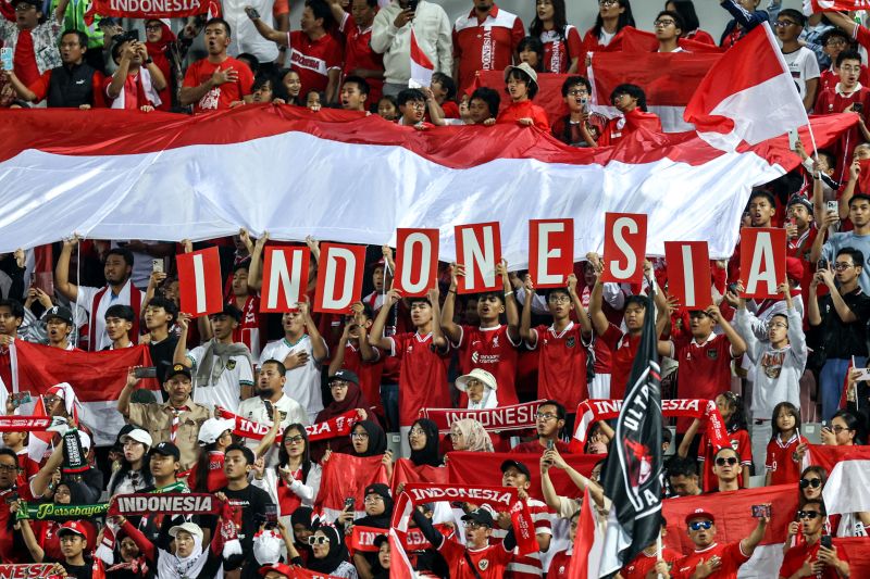 Pendukung Indonesia di AFC U23 Asian Cup, Doha.
