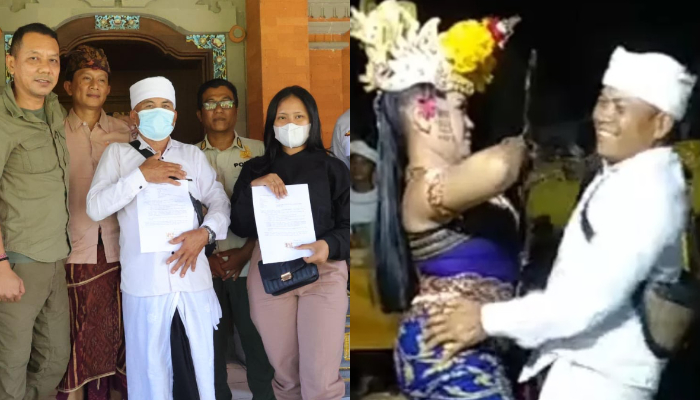 Pemangku berinisial JD asal Songan, Bangli dan penari joged berinisial AR saat joged tak senonoh, dan dipanggil Satpol PP Bali dan Disbud Bali.