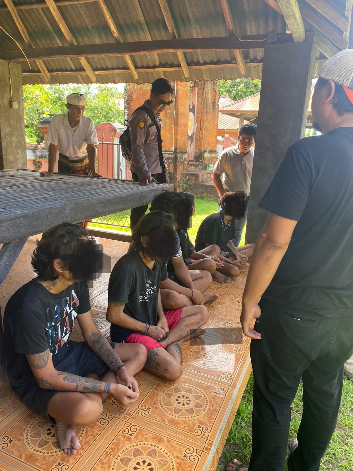 Lima pelaku pencurian pratima di Pura Mas Penyeti, Banjar Tegal, Buleleng.