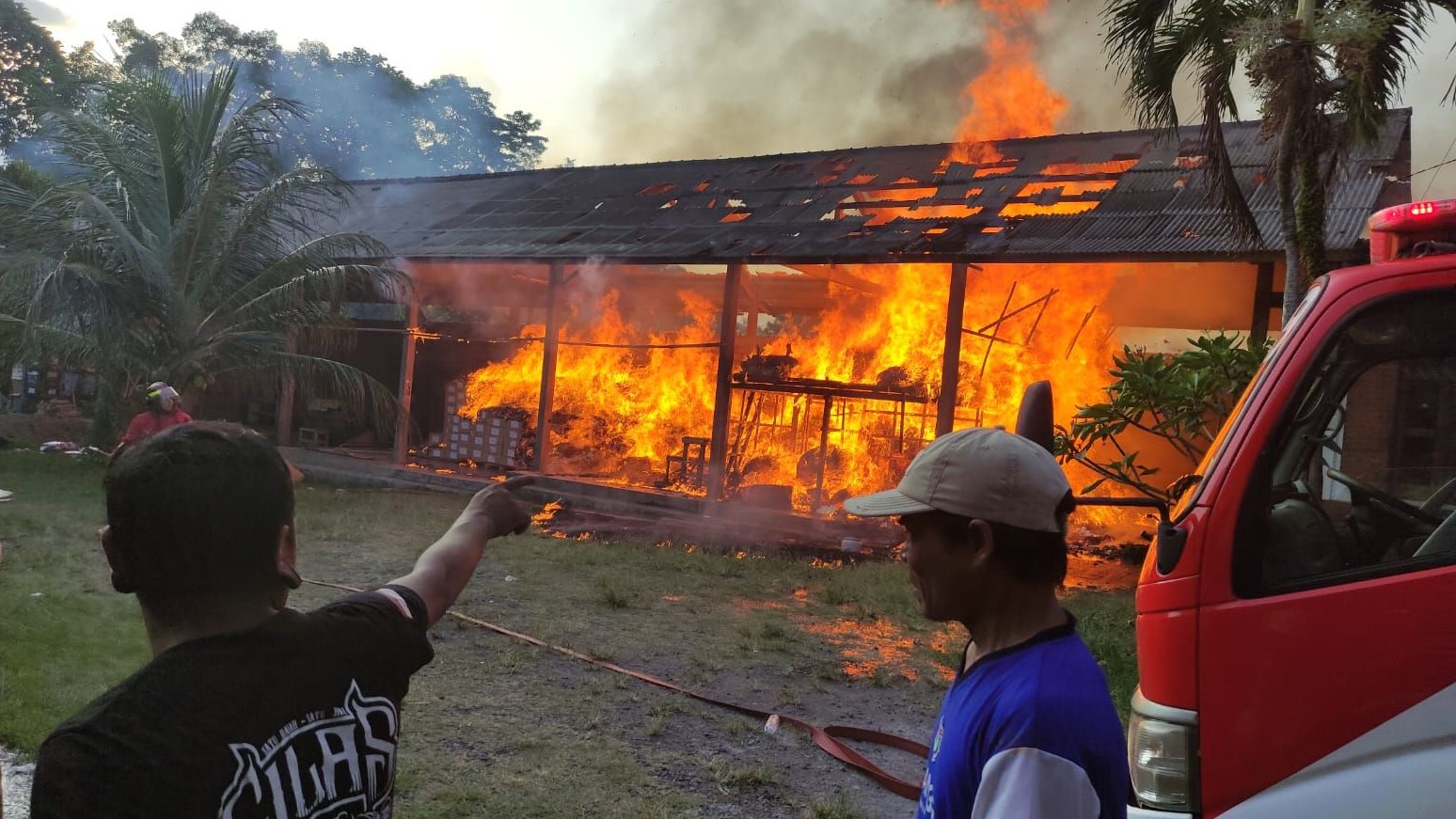 Kebakaran gudang di Blahbatuh Gianyar mengakibatkan kerugian mencapai Rp1,5 miliar.