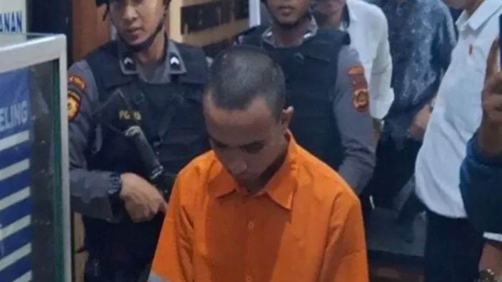 Sahrul ditahan di Polres Tabanan setelah tertangkap kasus pencurian sepeda motor.
