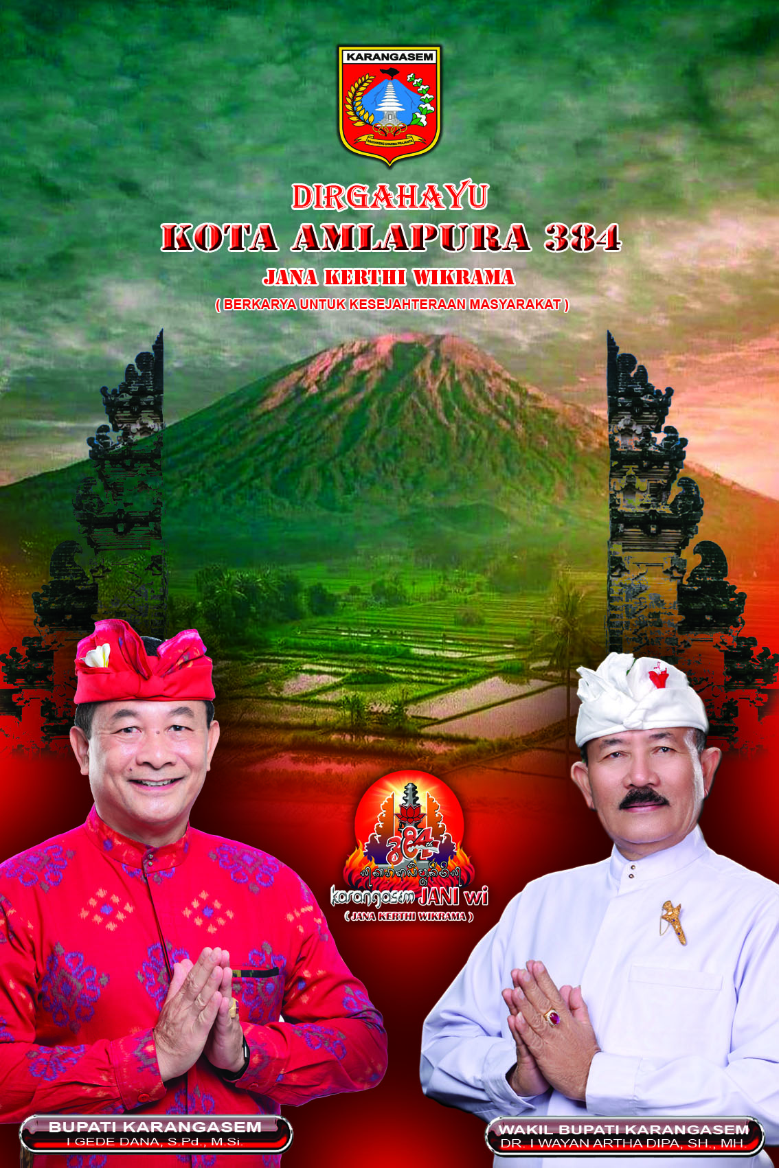 HUT Kota Amlapura ke-384 Mengusung Tagline &ldquo;Karangasem Jani Wi&rdquo;&nbsp;