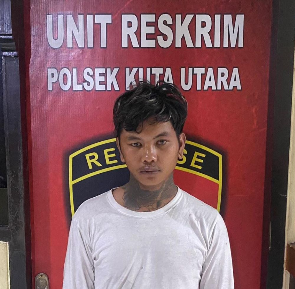 I Nengah Arianto asal Songan B,Kintamani,Bangli kembali ditangkap usai menjambret turis Belanda di Kuta Badung.
