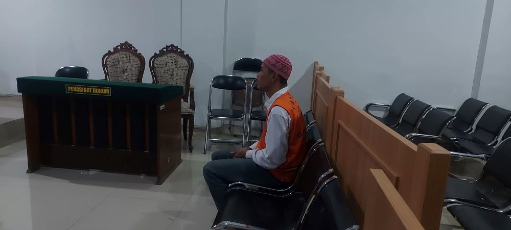 Imam Rahyudianto ,42, diadili kasus KDRT di Pengadilan Negeri (PN) Malang.