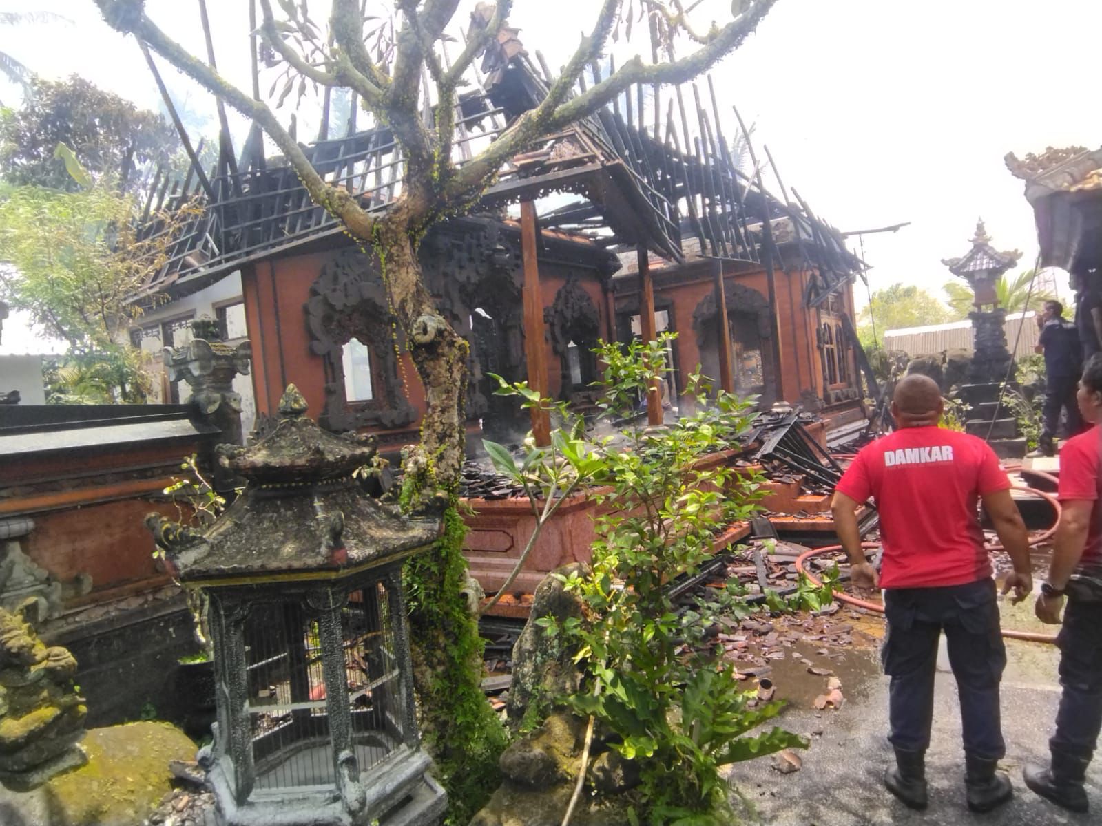 Dampak kebakaran yang terjadi di Kabupaten Tabanan beberapa waktu lalu.