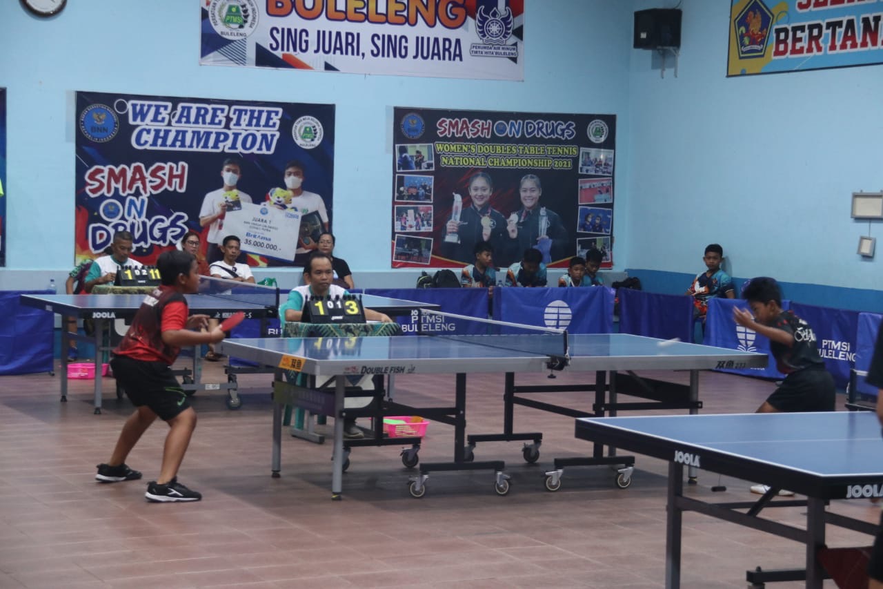 Pembukaan kejuaraan tenis meja di Gedung PTMSI Buleleng, Jumat (8/11/2024)