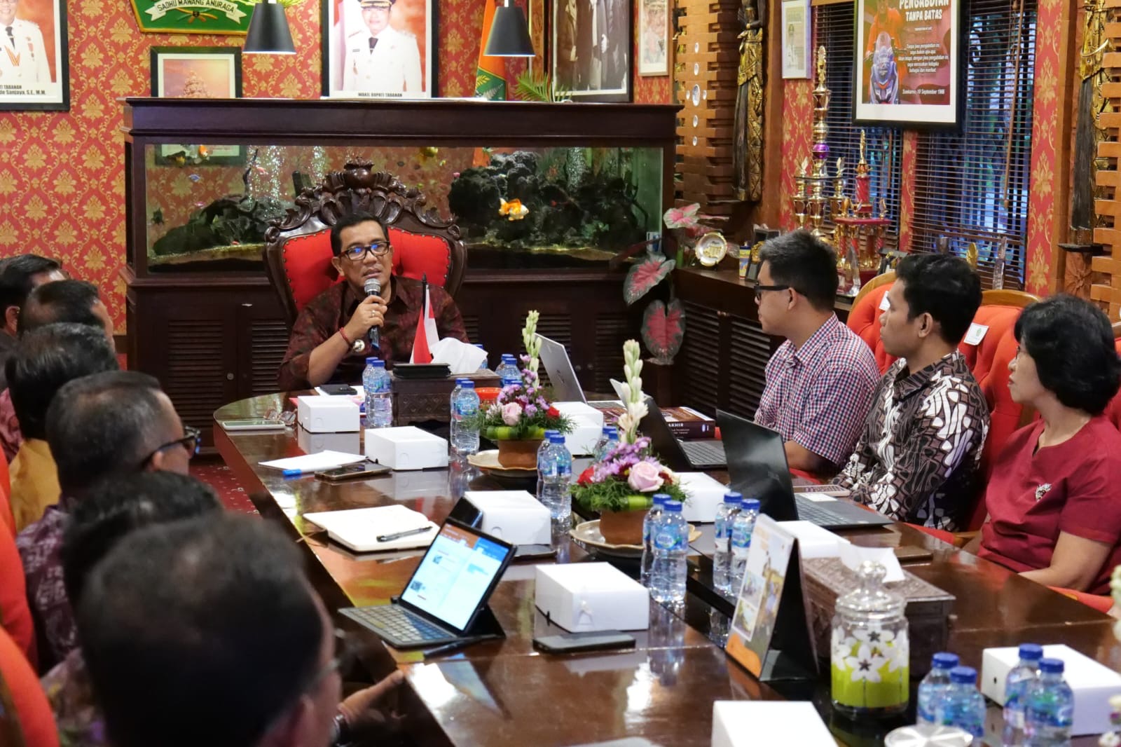 Rapat pemaparan akhir proyek KPBU RSUD Tabanan di Kantor Bupati Tabanan, Senin (9/12/2024).