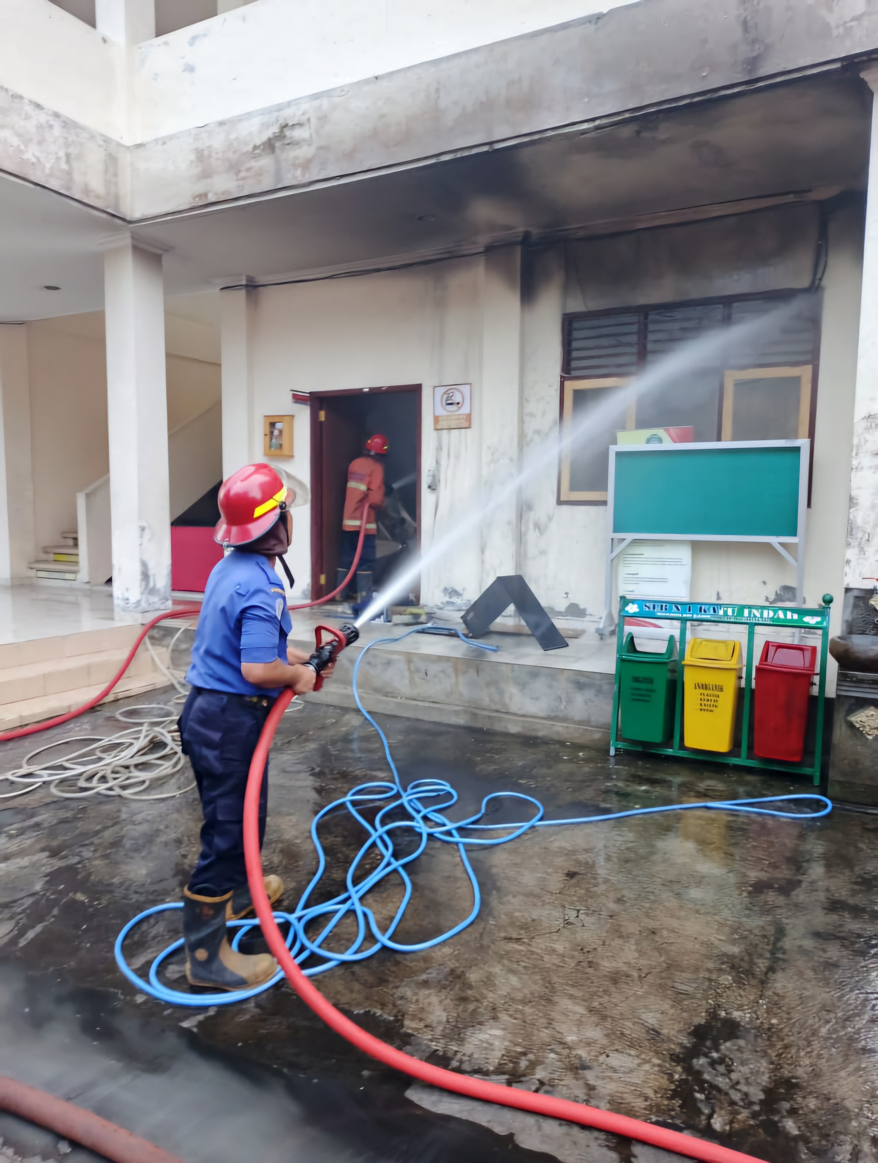 TERBAKAR: Ruang TU SLB N 1 Karangasem mengalami peristiwa kebakaran, pada Rabu (5/2/2025).