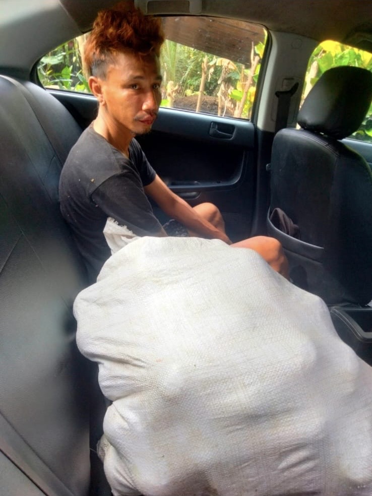 RESIDIVIS : I Putu Budiartana alias Tana (28) saat diamankan ke polisi.