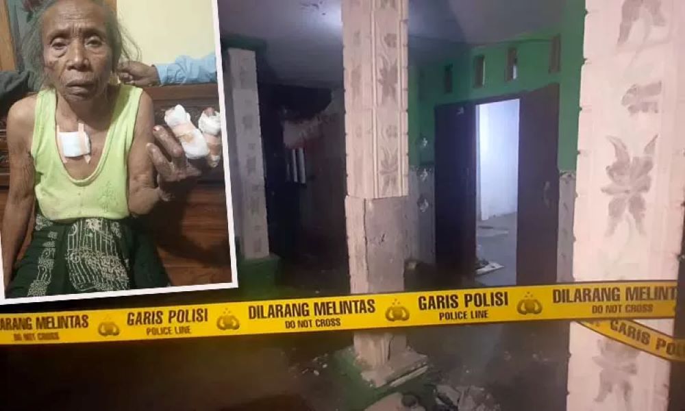 Nenek Suliha ,92, menjadi korban teror bondet di Tongas Probolinggo.