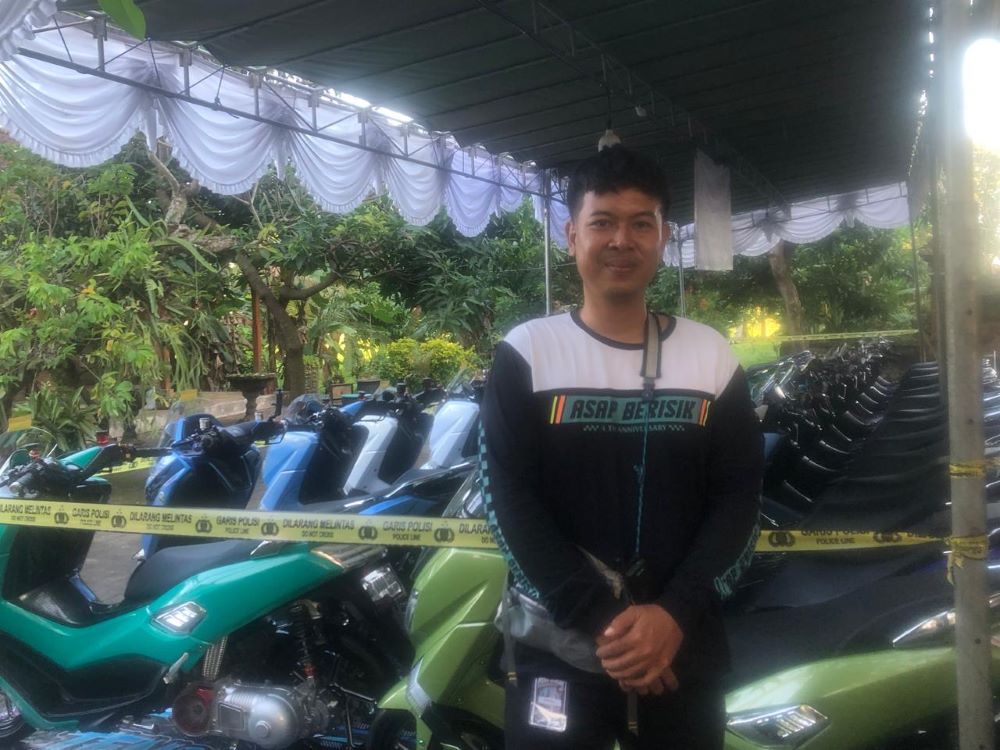 Putu Lian Ariadi panitia Kontes Motor Modifikasi Penarungan Badung.